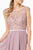 Elizabeth K - Sleeveless Lace Chiffon Dress GS2807 - 1 pc Mauve In Size L Available CCSALE