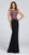 Ellie Wilde EW117054 Cap Sleeve Embroidered Illusion Long Gown - 1 pc Black/Multi In Size 4 Available CCSALE 4 / Black/Multi
