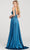 Ellie Wilde EW119048 - Shimmering Plunging V-neck Long Dress Evening Dresses