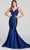 Ellie Wilde EW121007 - Beaded V-Neck Evening Gown Formal Gowns