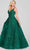 Ellie Wilde EW121010 - V-Neck Embroidered Ballgown Evening Dresses