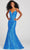 Ellie Wilde EW121029 - Plunging V-Neck Sequin Evening Dress Evening Dresses 00 / Peacock