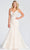 Ellie Wilde EW122006 - Novelty Embroidered Lace with 3D Flowers Bridal Gown Wedding Dresses 00 / Ivory/Blush