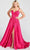 Ellie Wilde EW122015 - Crisscross Back Prom Gown Special Occasion Dress 00 / Fuchsia