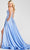 Ellie Wilde EW122015 - Crisscross Back Prom Gown Special Occasion Dress 00 / Periwinkle