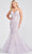 Ellie Wilde EW122017 - Ornate Lace Prom Gown Special Occasion Dress 00 / Lilac/Nude