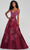 Ellie Wilde EW122025 - Beaded Prom Ballgown Prom Dresses 00 / Wine