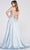 Ellie Wilde EW122038 - Plunging V Corset A Line Formal Gown Prom Dresses