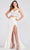 Ellie Wilde EW122043 - V-Neck Two Piece Prom Dress In White