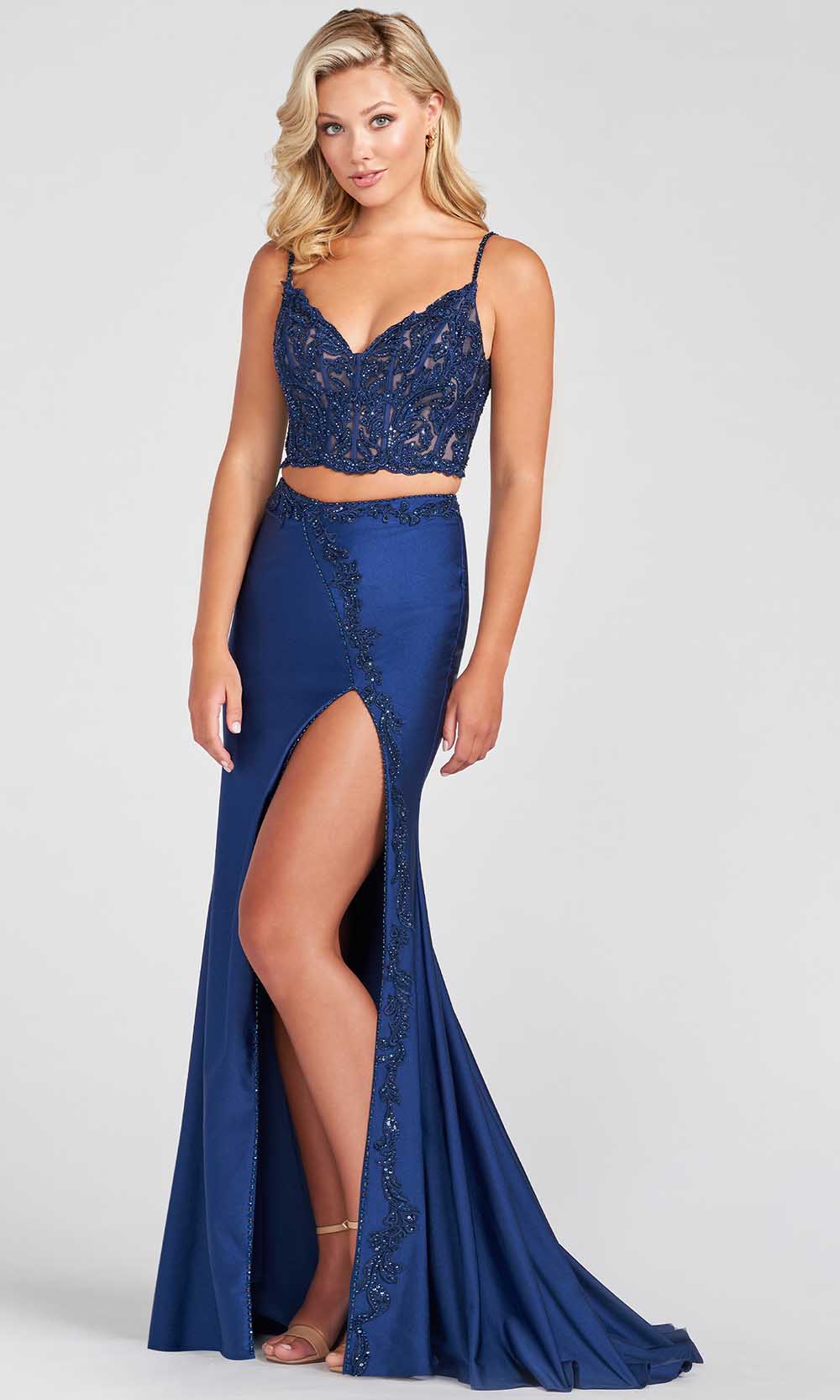 Ellie Wilde EW122043 - V-Neck Two Piece Prom Dress Couture Candy Ellie Wilde EW122043 - V-Neck Two Piece Prom Dress Couture Candy