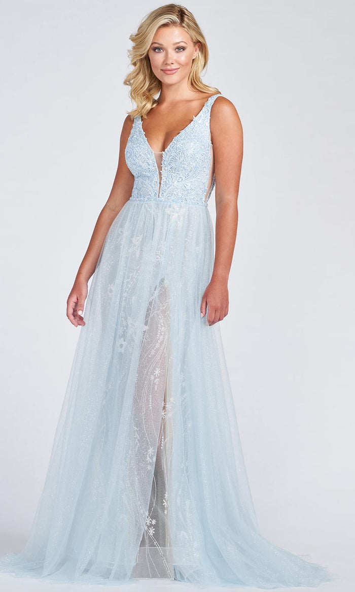 sachin and babi light blue dress Colors Prom Long Glitter Ball Gown Dress 2288 Light Blue / 6 main image 0