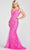 Ellie Wilde EW122067 - Sleeveless Sequin Prom Gown Special Occasion Dress 00 / Fuchsia