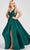 Ellie Wilde EW122074 - Sleeveless Ornate Prom Gown Special Occasion Dress 00 / Emerald