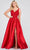 Ellie Wilde EW122074 - Sleeveless Ornate Prom Gown Special Occasion Dress 00 / Red