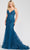 Ellie Wilde EW122103 - Beaded Applique Prom Gown Special Occasion Dress 00 / Teal