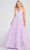 Ellie Wilde EW122107 - V-Neck Embroidered Prom Dress Prom Dresses 00 / Light Orchid