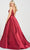 Ellie Wilde EW122108 - Plunging V Inseam Pockets Mikado Ball gown Special Occasion Dress