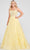 Ellie Wilde EW122109 - Scoop Floral Prom Dress Prom Dresses 00 / Light Yellow
