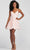 Ellie Wilde EW122202 - Glitter Applique Cocktail Dress Special Occasion Dress 00 / Light Pink