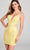 Ellie Wilde EW22011S - Sequin Lace Homecoming Dress Homecoming Dresses 00 / Light Yellow