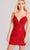 Ellie Wilde EW22011S - Sequin Lace Homecoming Dress Homecoming Dresses 00 / Ruby