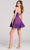 Ellie Wilde EW22023S - Satin V-Neck Homecoming Dress Cocktail Dresses