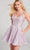 Ellie Wilde EW22025S - Lace Up Back Homecoming Dress Homecoming Dresses 00 / Lilac