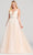 Ellie Wilde EW22040 - Applique Tulle Prom Dress Prom Dresses 00 / Ivory/Blush