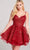 Ellie Wilde EW22046S - Sequin Embellished Dress Special Occasion Dress 00 / Wine