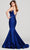 Ellie Wilde EW22051 - Pleated Top Luxurious Mermaid Gown Evening Dresses