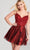Ellie Wilde EW22055S - Sleeveless A-Line Cocktail Dress Cocktail Dresses 00 / Wine