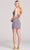 Ellie Wilde EW22068S - Plunging V-Neck Lace-Up Cocktail Dress Cocktail Dresses