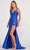 Ellie Wilde EW34006 - Form-Fitting Butterfly Accented Sheath Gown Evening Dresses 00 / Royal Blue