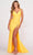 Ellie Wilde EW34006 - Form-Fitting Butterfly Accented Sheath Gown Evening Dresses 00 / Yellow