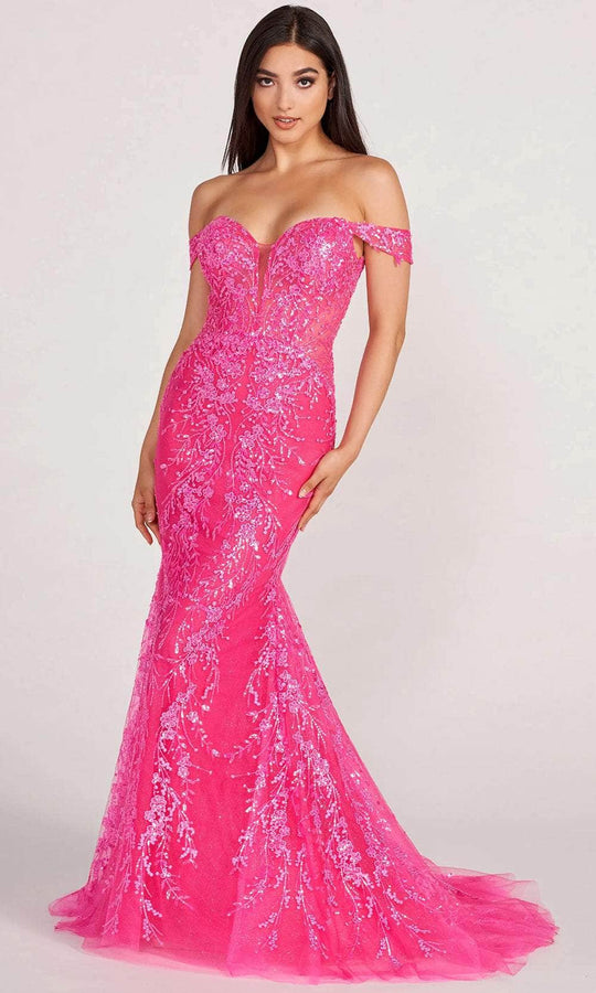 Ellie Wilde EW34007 - Off Shoulder Sequin Prom Dress