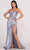 Ellie Wilde EW34008 - Embroidered Sweetheart Sheath Prom Gown Prom Dresses 00 / Silver