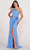Ellie Wilde EW34019 - Beaded Asymmetric Evening Dress Evening Dresses 00 / Bluebell