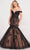 Ellie Wilde EW34027 - Fit and Flare Off Shoulder Mermaid Gown Prom Dresses 00 / Blk/Nude