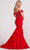 Ellie Wilde EW34028 - Feathered Off Shoulder Mermaid Prom Gown Prom Dresses