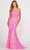 Ellie Wilde EW34037 - Sequined V-Neck Evening Gown Evening Dresses 00 / Hot Pink