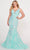 Ellie Wilde EW34041 - Sequin Motif Mermaid Prom Dress Prom Dresses 00 / Aqua