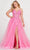 Ellie Wilde EW34042 - Sweetheart Floral Lace Evening Gown Prom Desses 00 / Hot Pink