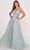 Ellie Wilde EW34048 - Embroidered V-Neck Prom Gown Prom Dresses 00 / Mist