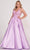Ellie Wilde EW34050 - Applique Satin A-Line Prom Dress
