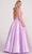 Ellie Wilde EW34050 - Applique Satin A-Line Prom Dress Prom Dresses