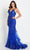 Ellie Wilde EW34059 - Embellished V-Neck Evening Gown 00 / Royal Blue