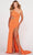 Ellie Wilde EW34060 - Crystal Beaded Cutout Evening Dress Evening Dresses 00 / Orange