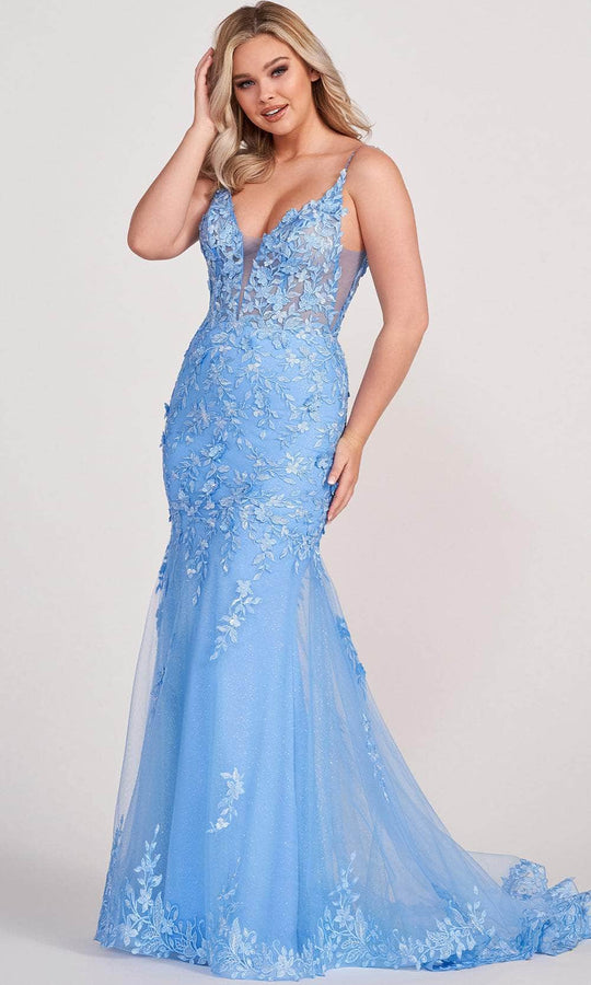 Ellie Wilde EW34067 - Embroidered Trumpet Prom Dress