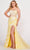 Ellie Wilde EW34068 - Embroidered Corset Bodice Prom Dress Evening Dresses 00 / Lt Yellow