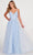Ellie Wilde EW34086 - Deep V-Neck Lace Prom Gown Prom Dresses 00 / Lt.Blue